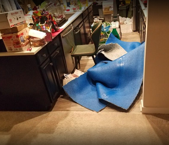 water damage caused by a powerful storm