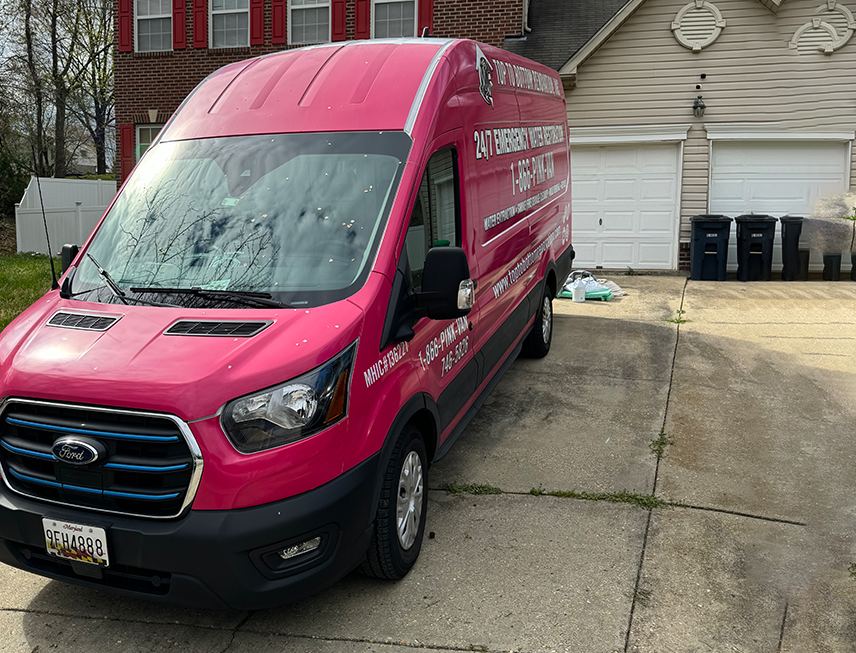 Pink Van Of Top To Bottom Renovation, Inc