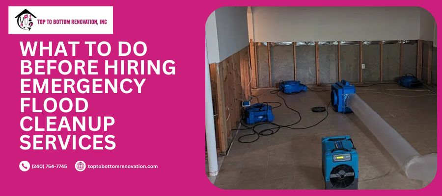 Emergency flood cleanup services