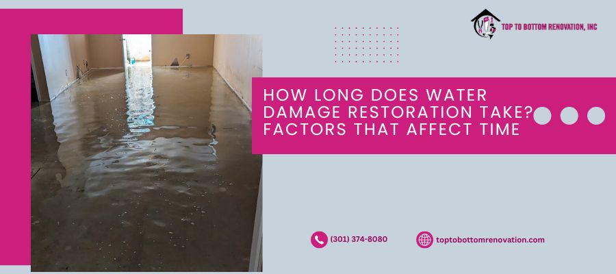 Water damage restoration time.