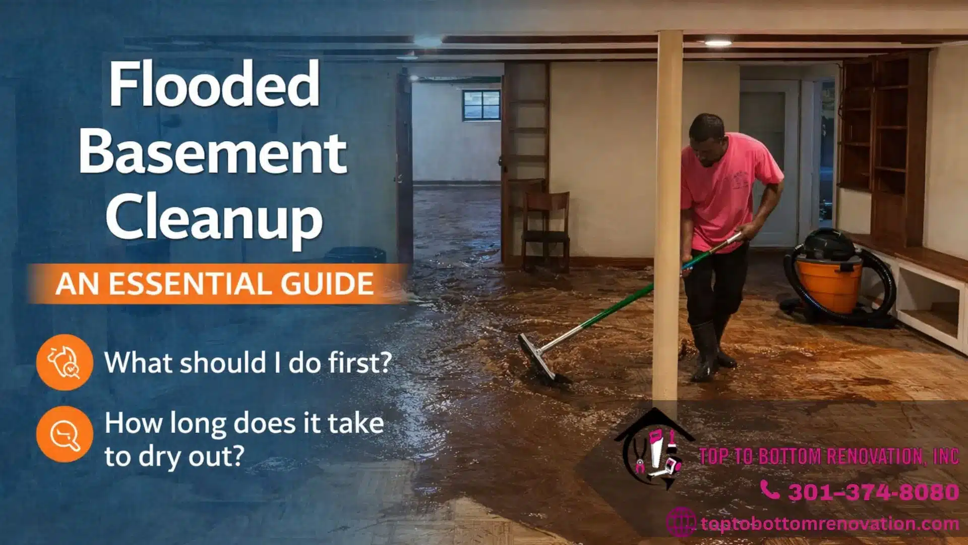 Flooded Basement Cleanup: An Essential Guide - Top to Bottom Renovation